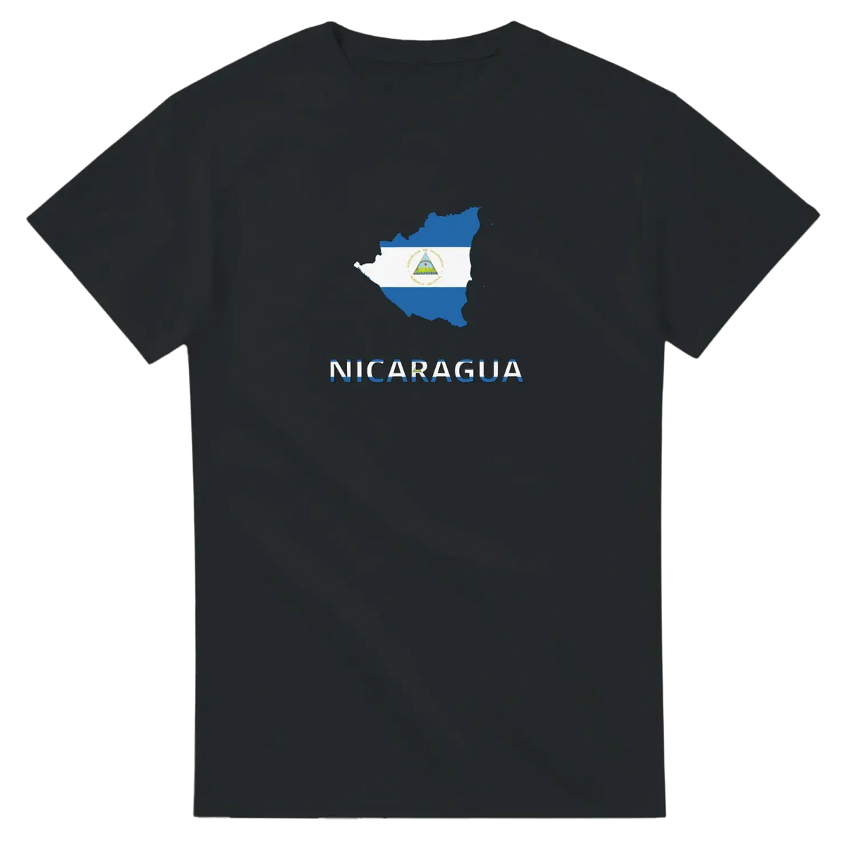 T-shirt drapeau nicaragua en carte - pixelforma