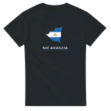 T-shirt drapeau nicaragua en carte - pixelforma