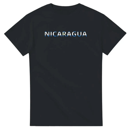 T-shirt drapeau nicaragua en écriture - pixelforma