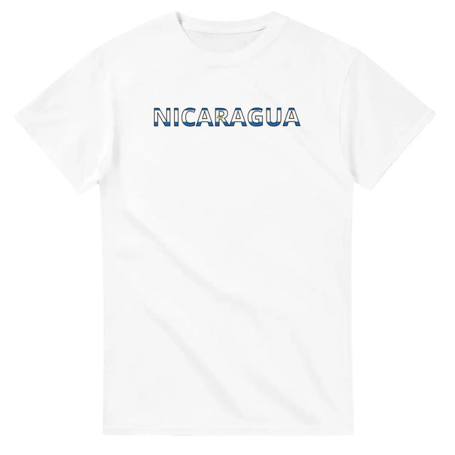 T-shirt drapeau nicaragua en écriture - pixelforma