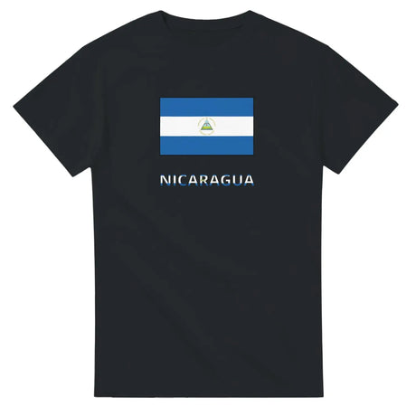 T-shirt drapeau nicaragua en texte - pixelforma