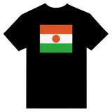 T-shirt drapeau niger brodé coton mélangé manches longues