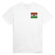 T-shirt drapeau niger broderie couleur coton mélangé