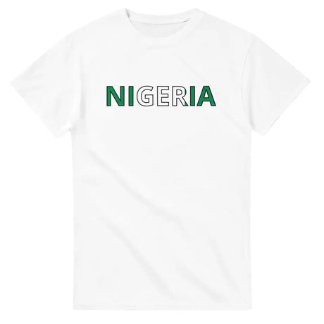 T-shirt Drapeau Nigeria en écriture - Pixelforma 