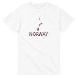 T-shirt drapeau norvège carte - pixelforma