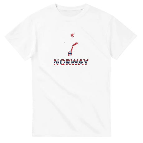 T-shirt drapeau norvège carte - pixelforma