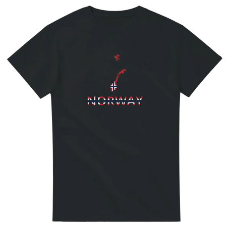 T-shirt drapeau norvège carte - pixelforma