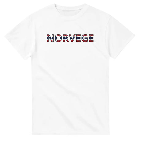 T-shirt Drapeau Norvège en écriture - Pixelforma 