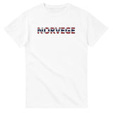 T-shirt drapeau norvège en écriture - pixelforma