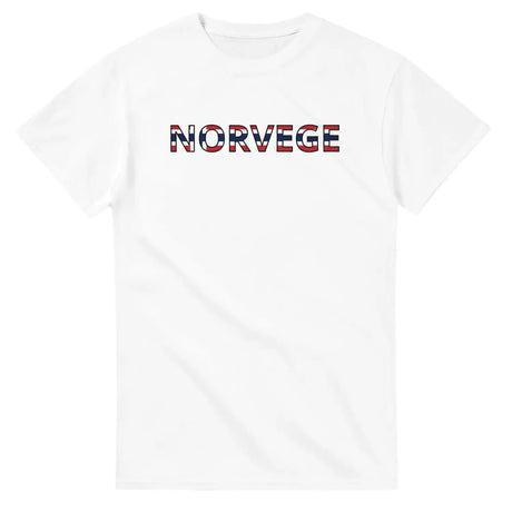 T-shirt drapeau norvège en écriture - pixelforma