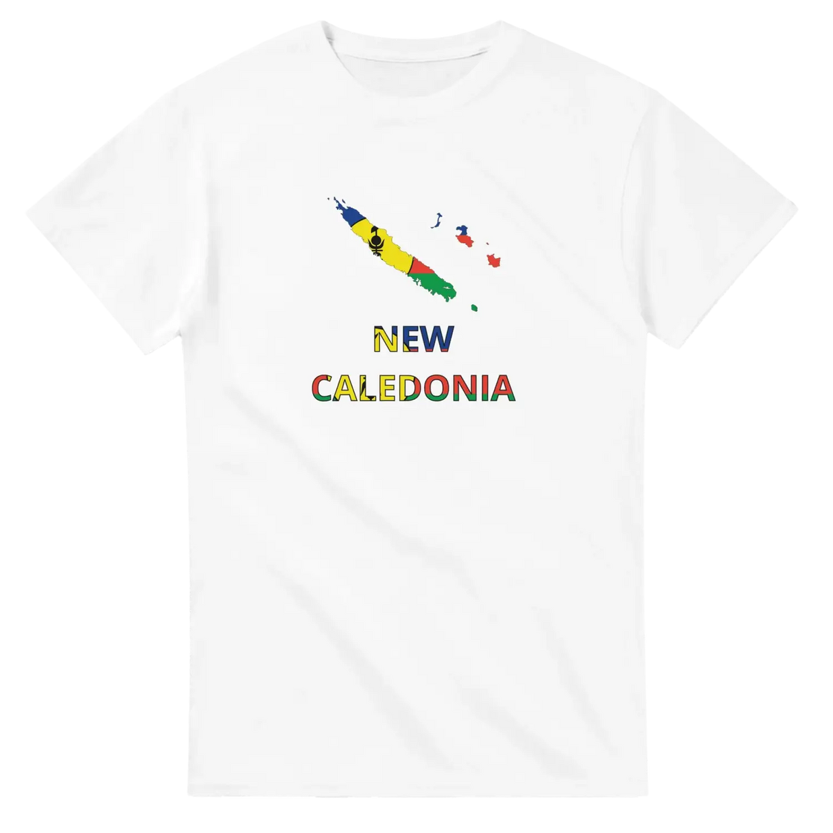 T-shirt drapeau nouvelle-calédonie carte - pixelforma