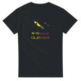 T-shirt drapeau nouvelle-calédonie en carte - pixelforma