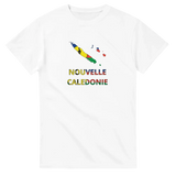 T-shirt drapeau nouvelle-calédonie en carte - pixelforma