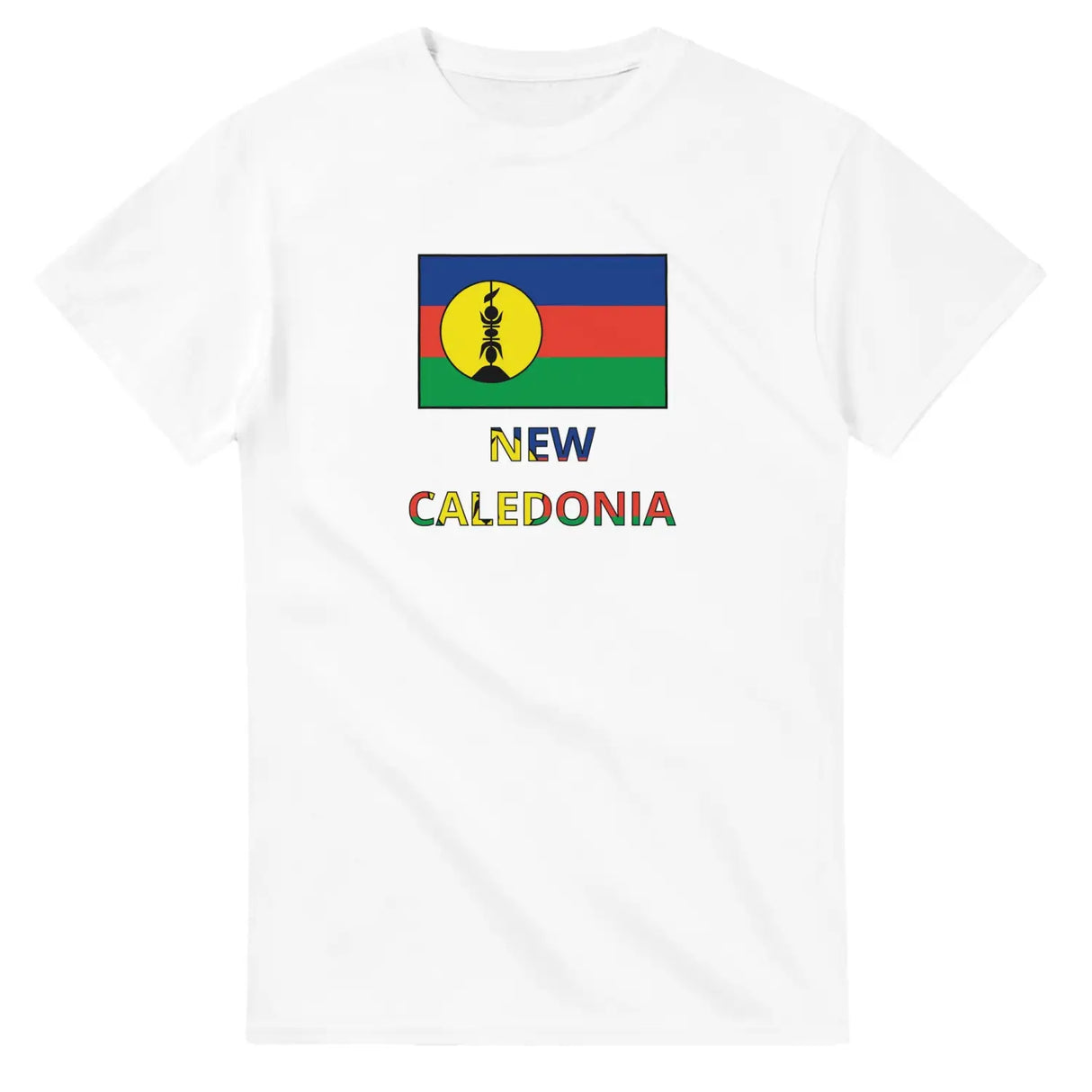 T-shirt drapeau nouvelle-calédonie texte - pixelforma