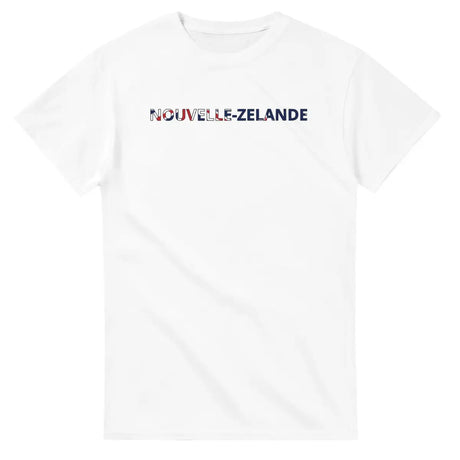 T-shirt Drapeau Nouvelle-Zélande en écriture - Pixelforma 