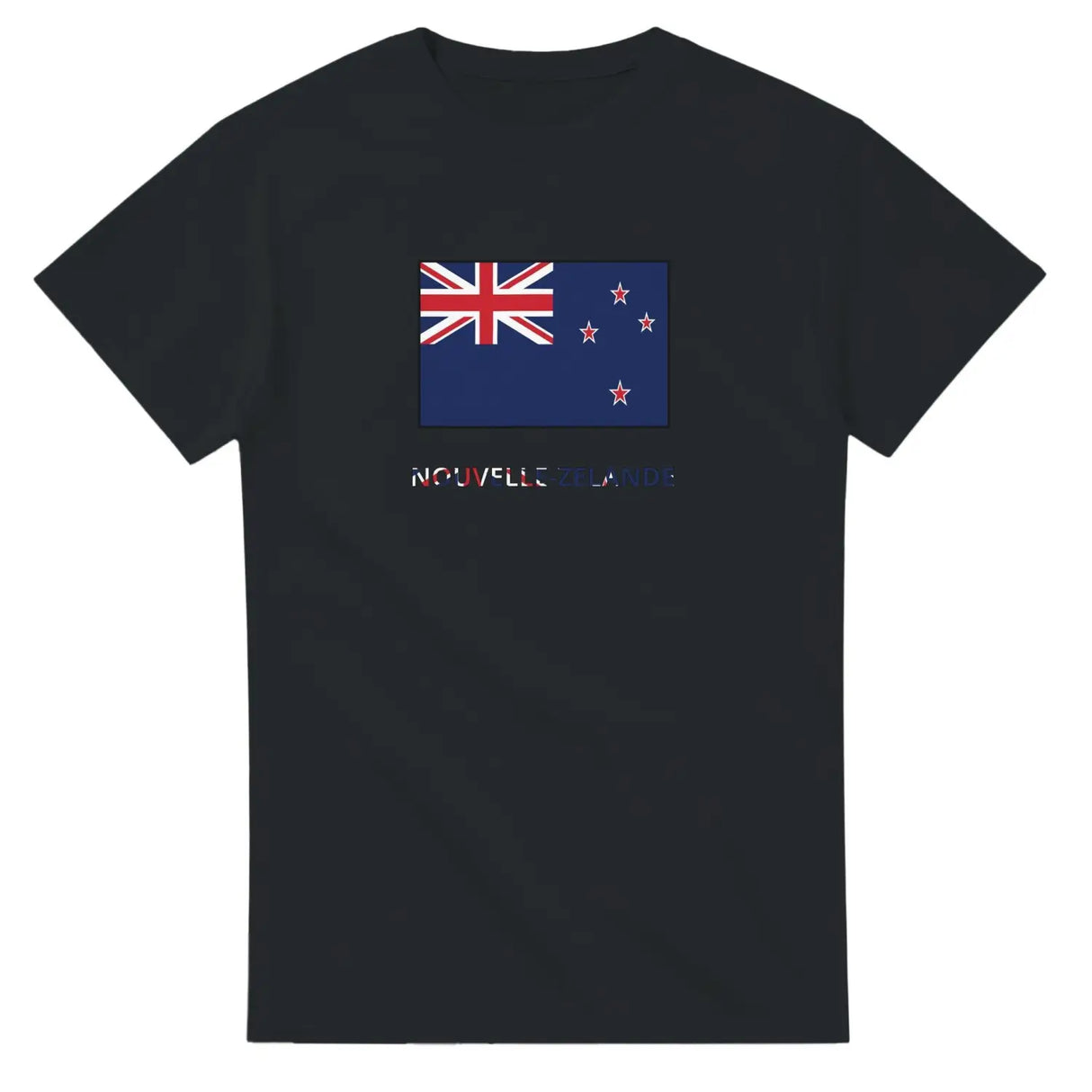 T-shirt drapeau nouvelle-zélande en texte - pixelforma