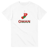 T-shirt drapeau oman en carte - pixelforma