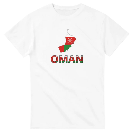 T-shirt drapeau oman en carte - pixelforma