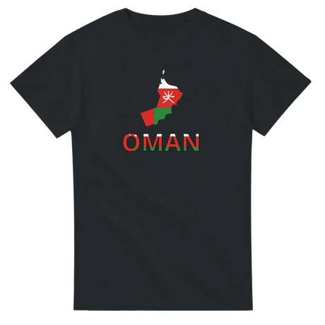 T-shirt drapeau oman en carte - pixelforma