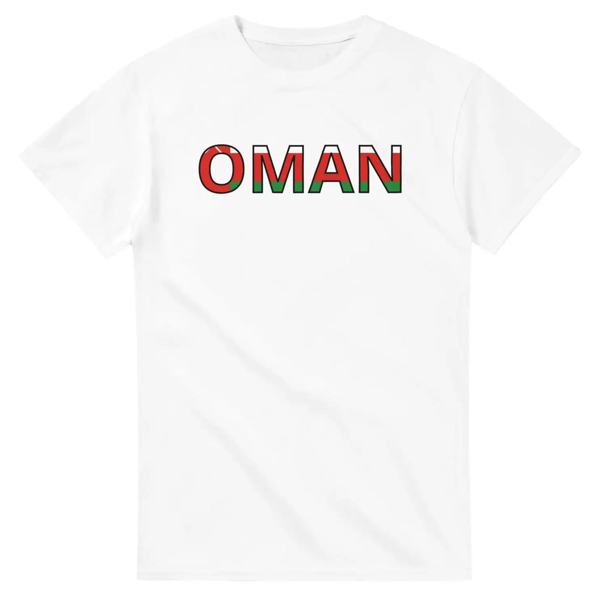 T-shirt drapeau oman en écriture - pixelforma