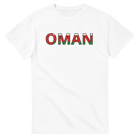 T-shirt drapeau oman en écriture - pixelforma