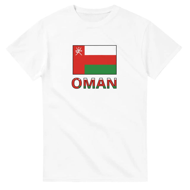 T-shirt drapeau oman en texte - pixelforma