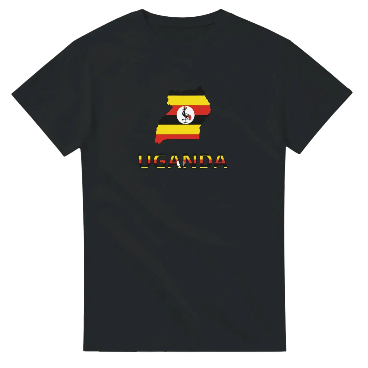 T-shirt drapeau ouganda carte - pixelforma