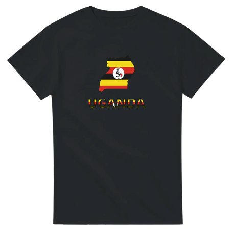 T-shirt drapeau ouganda carte - pixelforma