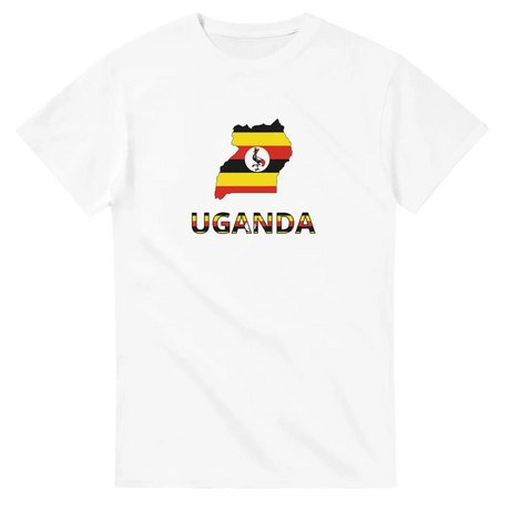 T-shirt drapeau ouganda carte - pixelforma