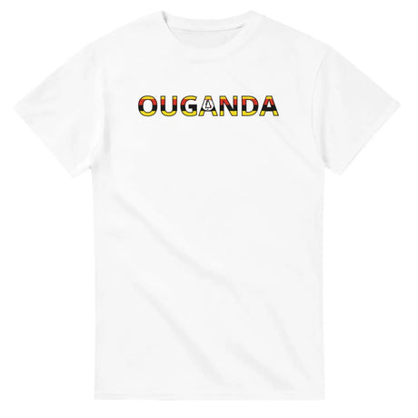 T-shirt drapeau ouganda en écriture - pixelforma