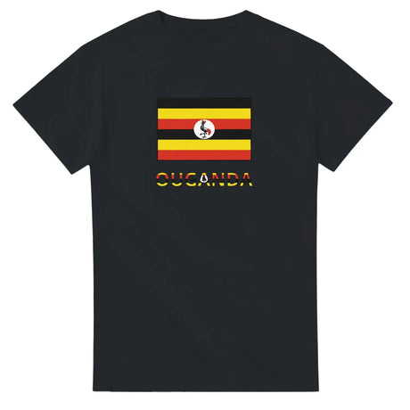 T-shirt drapeau ouganda en texte - pixelforma