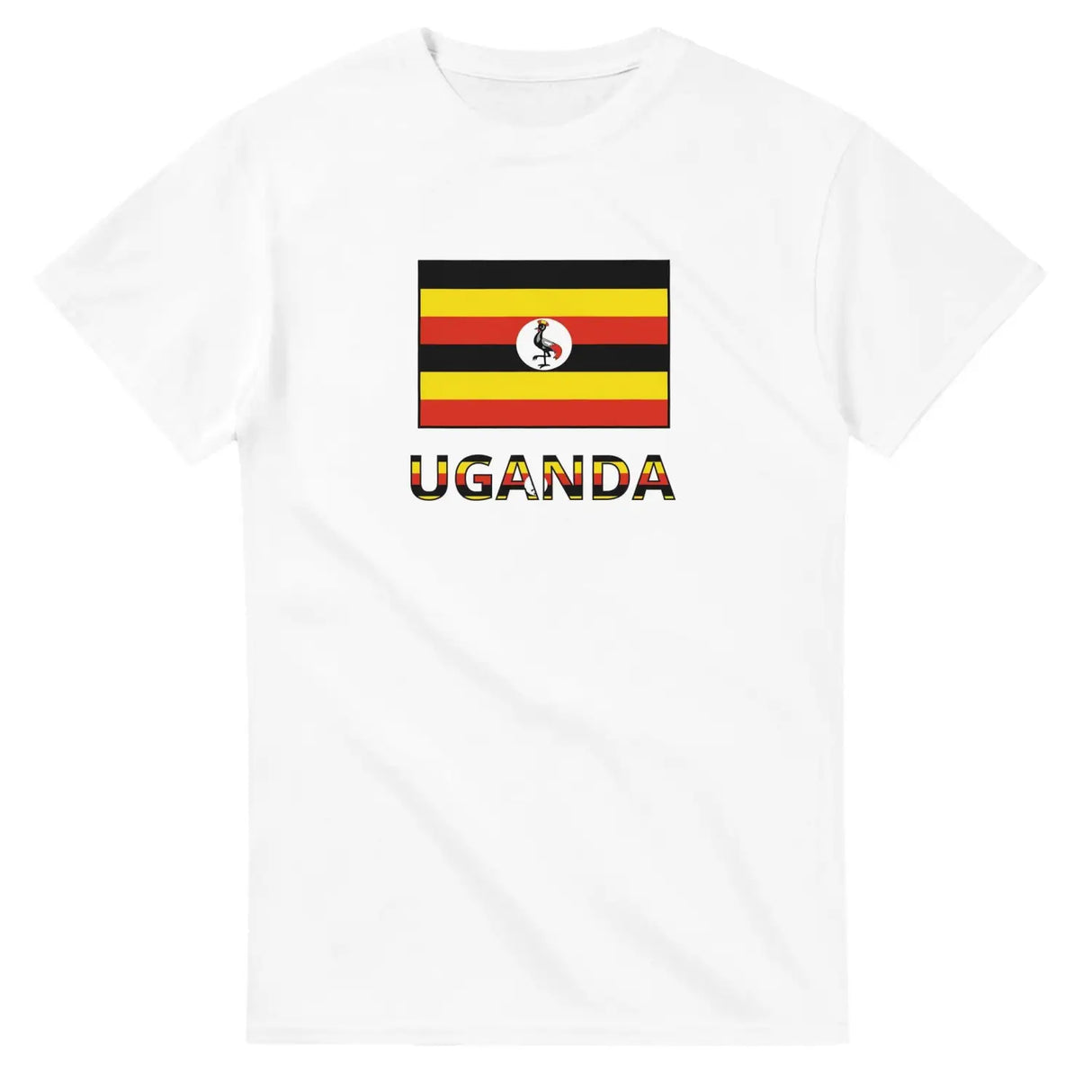 T-shirt drapeau ouganda texte - pixelforma