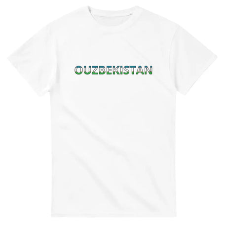 T-shirt Drapeau Ouzbékistan en écriture - Pixelforma 