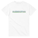 T-shirt drapeau ouzbékistan en écriture - pixelforma