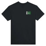 T-shirt drapeau pakistan broderie couleur coton épais