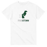 T-shirt drapeau pakistan en carte - pixelforma