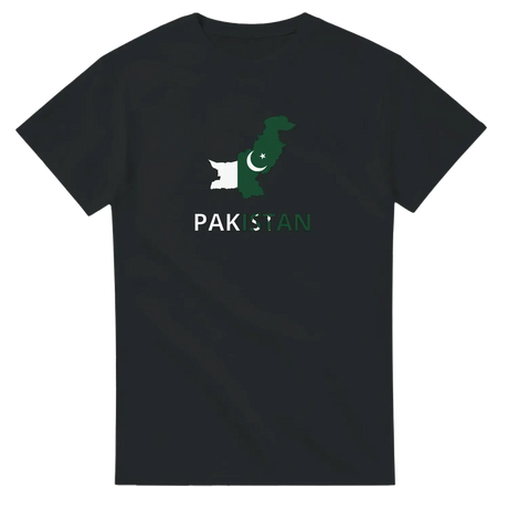 T-shirt drapeau pakistan en carte - pixelforma