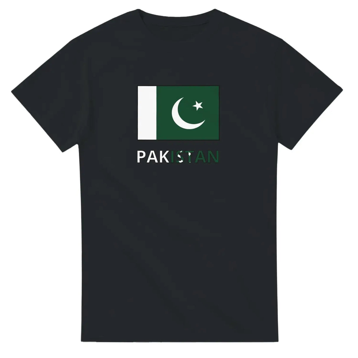 T-shirt drapeau pakistan en texte - pixelforma