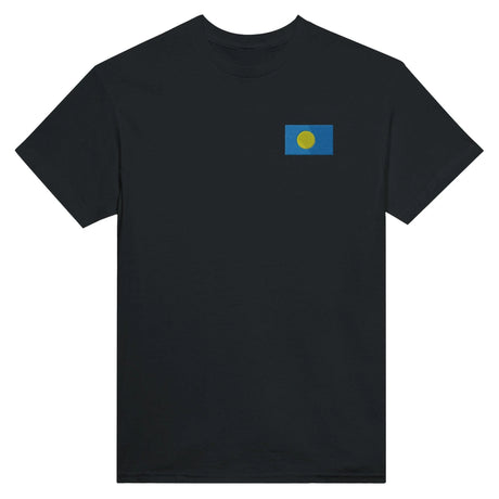 T-shirt drapeau palaos coton épais broderie couleur