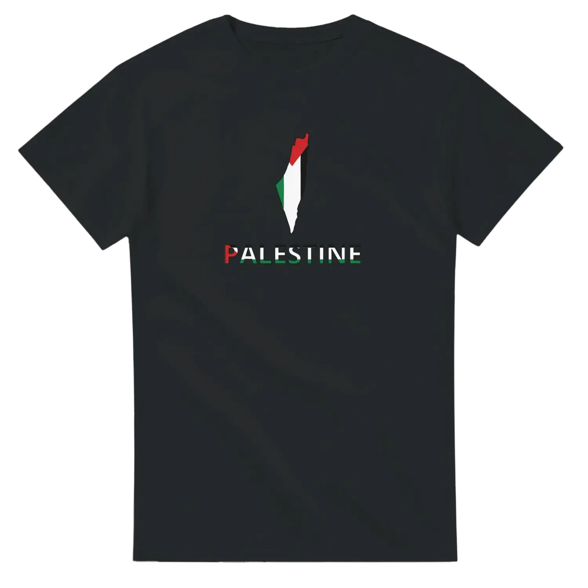 T-shirt drapeau palestine en carte - pixelforma