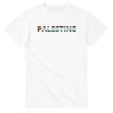 T-shirt Drapeau Palestine en écriture - Pixelforma 