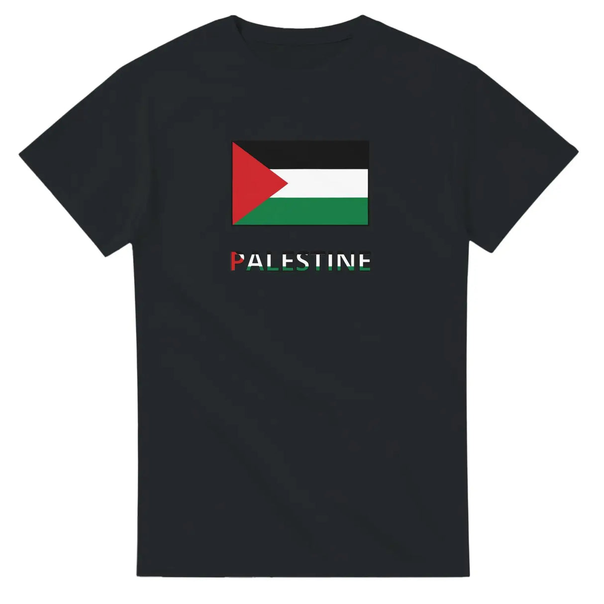 T-shirt drapeau palestine en texte - pixelforma