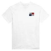 T-shirt drapeau panama broderie couleur coton épais