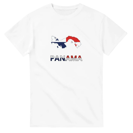 T-shirt drapeau panama en carte - pixelforma