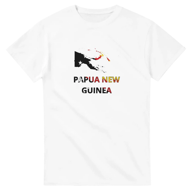 T-shirt drapeau papouasie-nouvelle-guinée carte - pixelforma