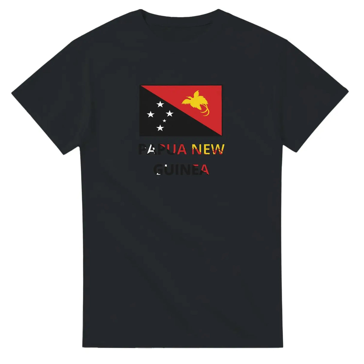 T-shirt drapeau papouasie-nouvelle-guinée texte - pixelforma