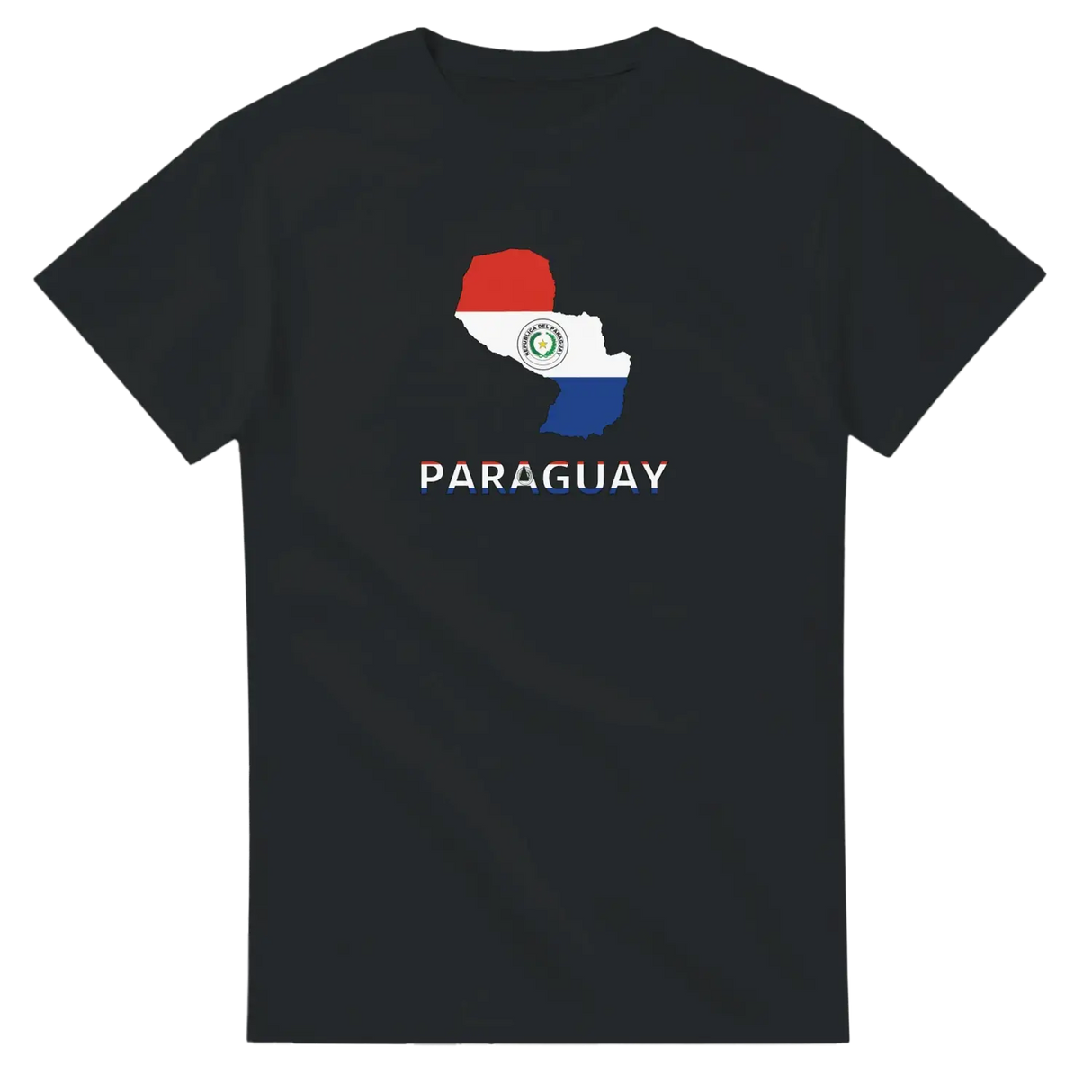 T-shirt drapeau paraguay en carte - pixelforma