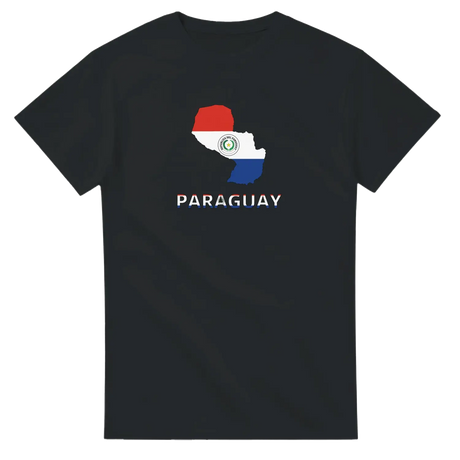 T-shirt drapeau paraguay en carte - pixelforma