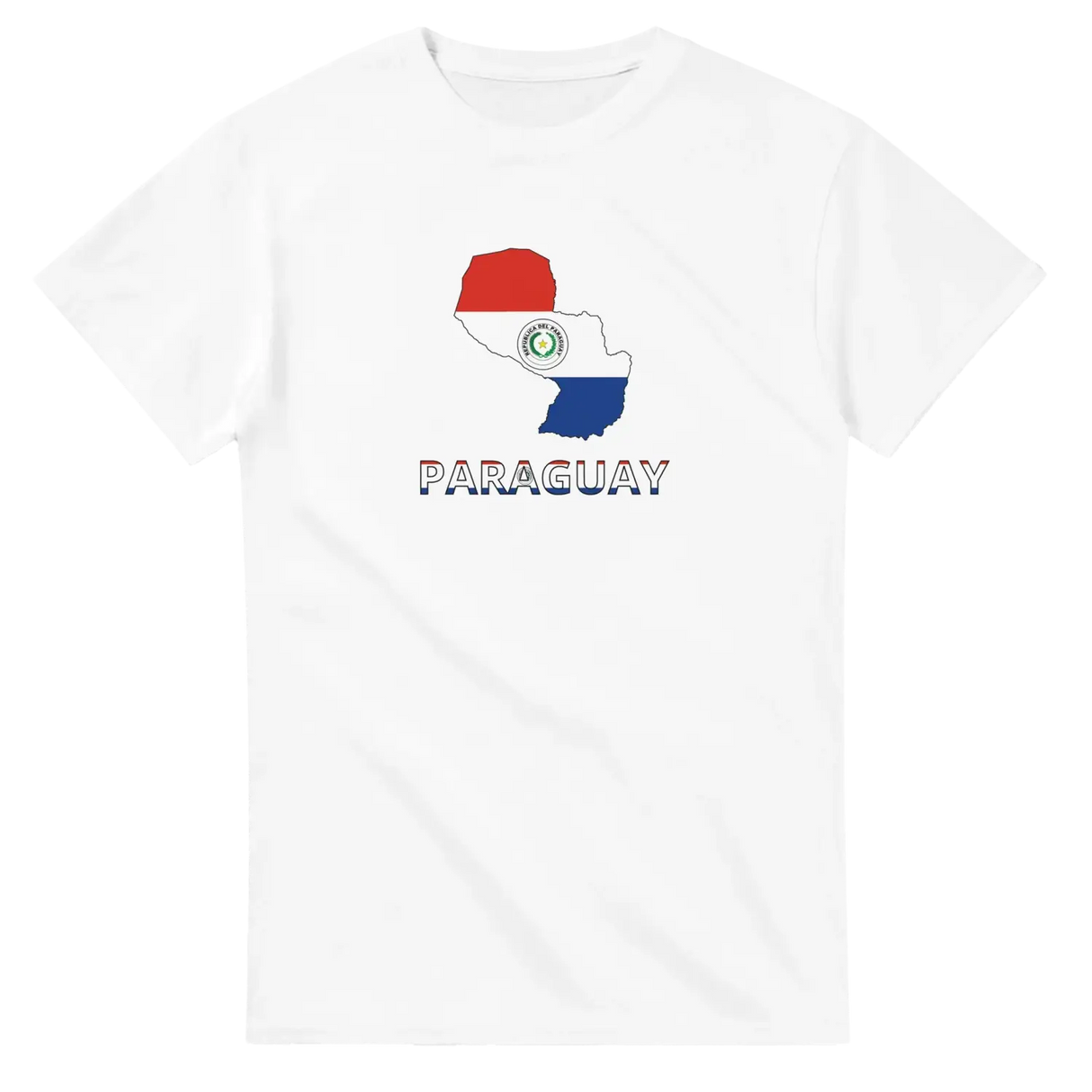 T-shirt drapeau paraguay en carte - pixelforma