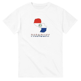 T-shirt drapeau paraguay en carte - pixelforma